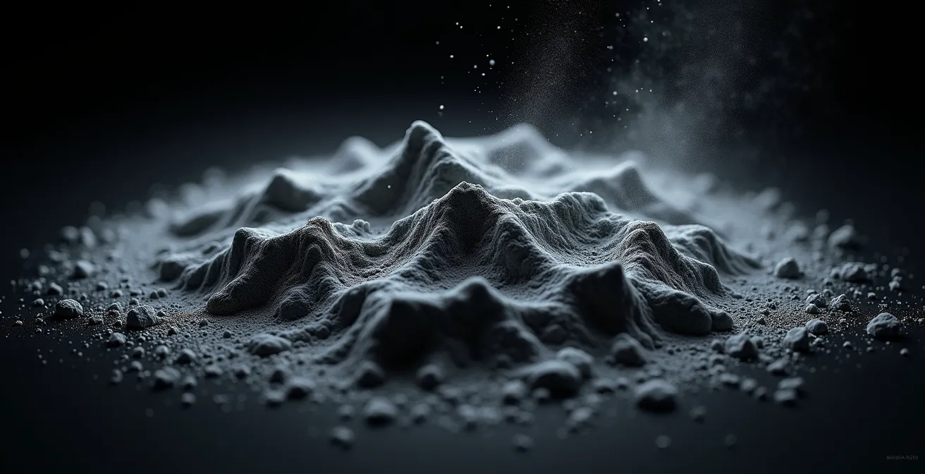 Vue macro de poudre de toner avec texture ultra-détaillée